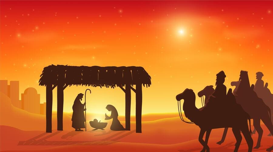 nacimiento jesus con reyes magos