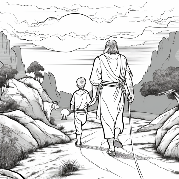 Abraham e Isaac subiendo al monte