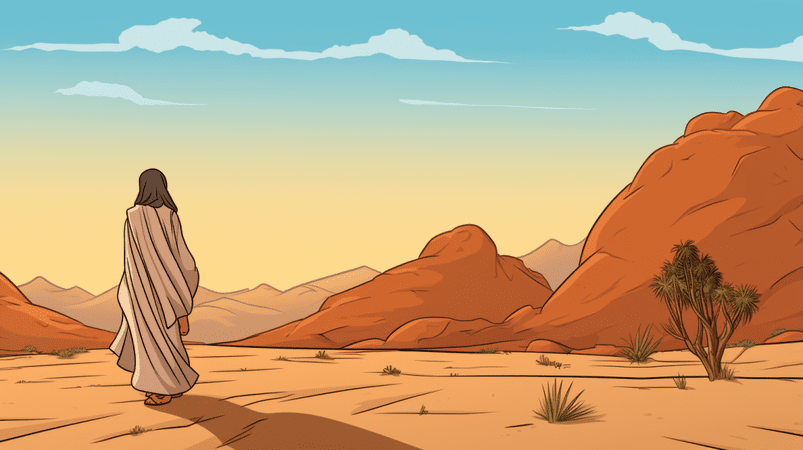 Jesus en el desierto