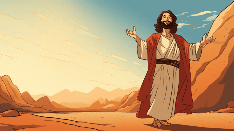 Jesus tentado en el desierto