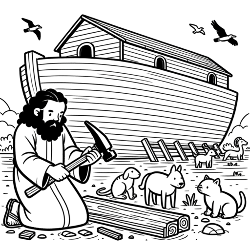 Noé construyendo el arca