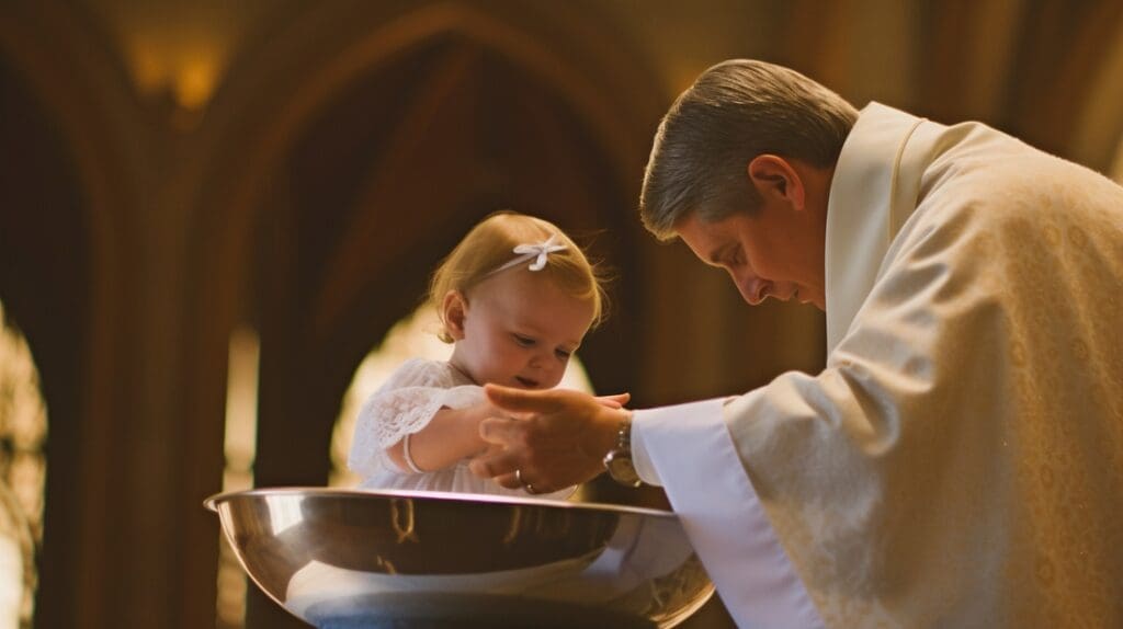 oraciones durante el bautizo de una niña