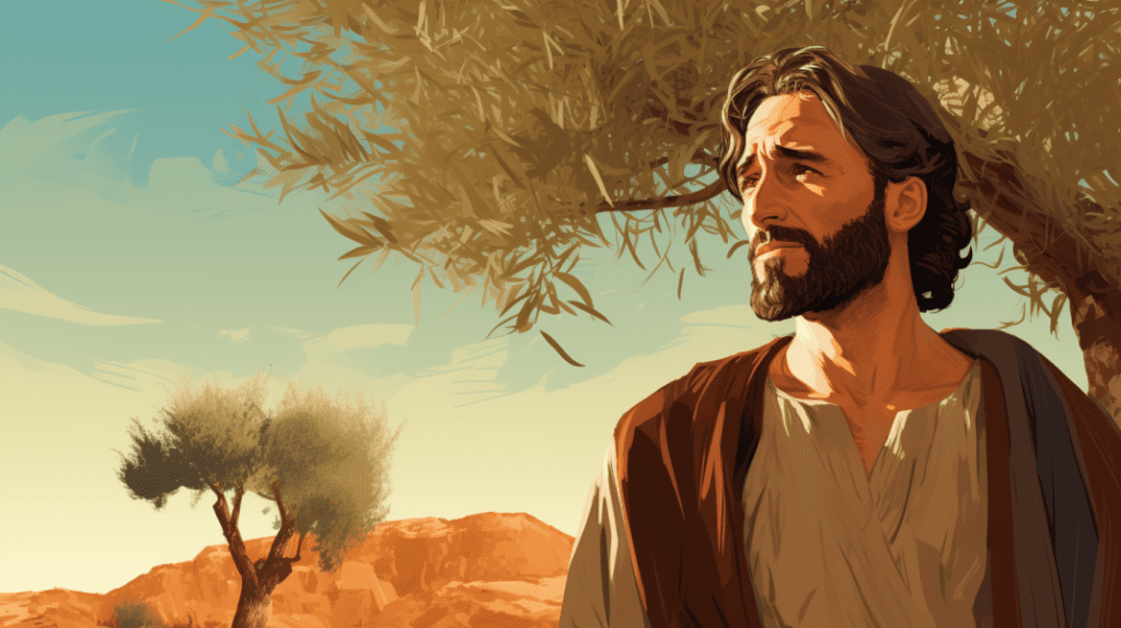 Jesús antes de ser traicionado por Judas Iscariote
