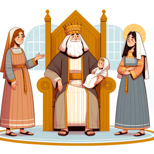 Salomón, las dos mujeres y el bebé 