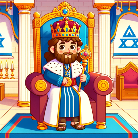 El Rey David en su trono