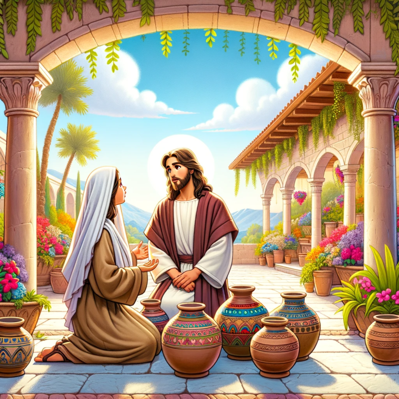 María y Jesús en las Boda de Cana